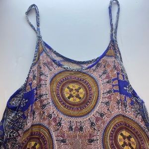 Stain Glass Design Mini Trapeze Dress